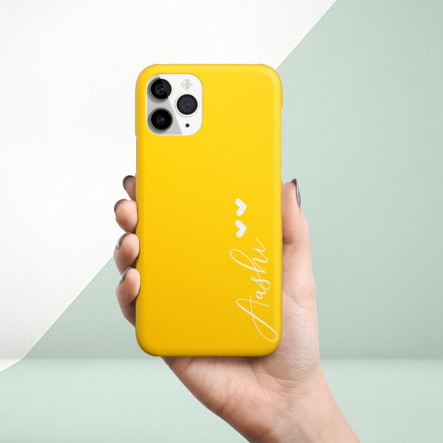 Yellow And Pink Heart Hard Slim Matte Case ShopOnCliQ